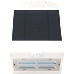 Luceco  Outdoor LED Solar-Powered Wall Light With PIR Sensor White 400lm