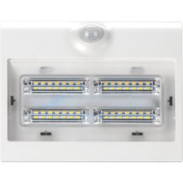 Luceco  Outdoor LED Solar-Powered Wall Light With PIR Sensor White 400lm