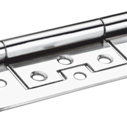 Smith & Locke Polished Chrome  Door Hinge 100mm x 42mm 2 Pack