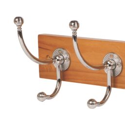 Essentials 4-Hook Rail Pine 458mm x 153mm