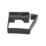 FloPlast  Square Easyfit Pipe Clip Black 65mm 10 Pack