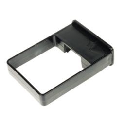FloPlast  Square Easyfit Pipe Clip Black 65mm 10 Pack