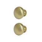 Essentials Chervil Round Cabinet Knob Brushed Brass 32mm 2 Pieces