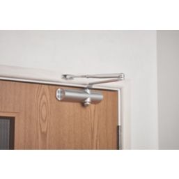 Smith & Locke 83 Series Fire Rated Overhead Door Closer Silver