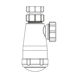 Flomasta  Round Telescopic Bottle Trap White 32mm