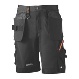 Scruffs Pro Stretch Plus Holster Work Shorts Black 36" W