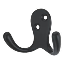 Essentials Double Hooks Black 45mm 5 Pack
