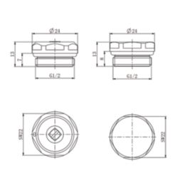 ETAL  Vent & Blanking Plug Kit (24mm) Anthracite 2 Pieces