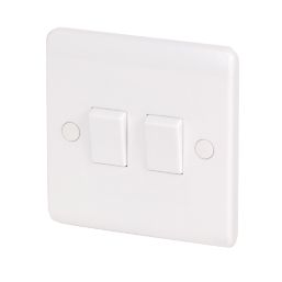 LAP  10AX 2-Gang 2-Way Light Switches  White  5 Pack