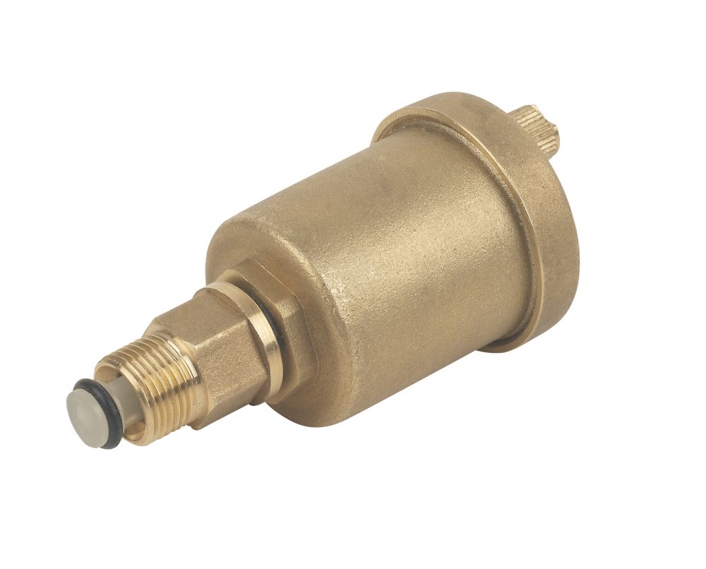 Essentials Brass Bottle Air Vent 3/8" Screwfix