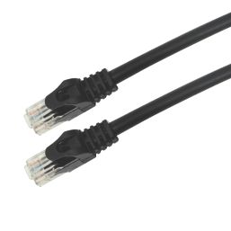 Labgear Black Unshielded RJ45 Cat 6 Patch Lead 1m