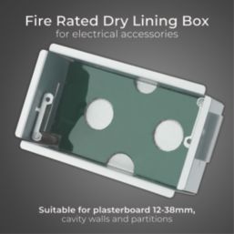 British General  Fire Rated 2-Gang Dry Lining  Box 47mm