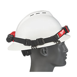 Milwaukee L4 HLRP Rechargeable LED USB Hard Hat Headlamp Red / Black 600lm