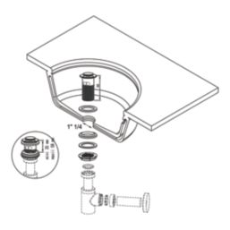 Flomasta Slotted Pop Up Small Basin Waste Brushed Brass 66mm