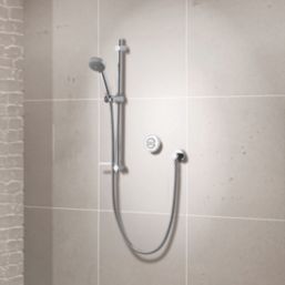 Aqualisa Smart Link Gravity-Pumped Rear-Fed Chrome Thermostatic Single Outlet Concealed Smart Shower with Adjustable Head
