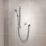 Aqualisa Smart Link Gravity-Pumped Rear-Fed Chrome Thermostatic Single Outlet Concealed Smart Shower with Adjustable Head