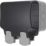 British General  IP66 13A 2-Gang SP Weatherproof Outdoor Switched Wi-Fi Extender Socket