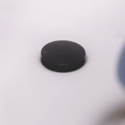 ETAL Freeflow Matt Black Round Head Bath Overflow Filler Tap  With Pop-Up Waste