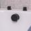 ETAL Freeflow Matt Black Round Head Bath Overflow Filler Tap  With Pop-Up Waste