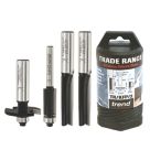 Trend 1/4 & 1/2" Shank Kitchen Fitters Router Set 4 Pcs