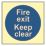 Essentials  Photoluminescent "Fire Exit Keep Clear" Sign 100mm x 100mm