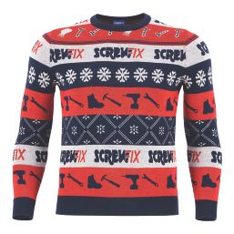 Site Screwfix Christmas Jumper Multi-Coloured Large 45" Chest