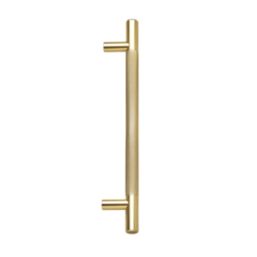 Elite Knobs & Handles Kensington Knurled T Bar Handle Brushed Brass 213mm