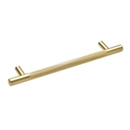Elite Knobs & Handles Kensington Knurled T Bar Handle Brushed Brass 213mm
