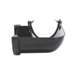 FloPlast Hi-Cap uPVC 90° Half Round Gutter Angle Black 115mm