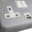 Essentials  13A 2-Gang 2-Pole Switched Metal Clad Socket + 3A 30W 2-Outlet Type A & C USB Charger with White Inserts