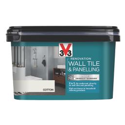 V33 Renovation Wall Tile & Panelling Paint Satin Cotton 2Ltr