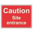 Essentials  "Caution Site Entrance" Sign 450mm x 600mm