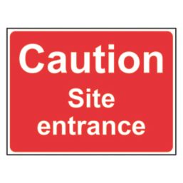 Essentials  "Caution Site Entrance" Sign 450mm x 600mm