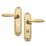 Designer Levers Mocho  Fire Rated Lever Bathroom Door Handle Pair Antique Brass