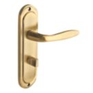 Designer Levers Mocho  Fire Rated Lever Bathroom Door Handle Pair Antique Brass