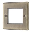 LAP  2-Module Modular Faceplate Antique Brass