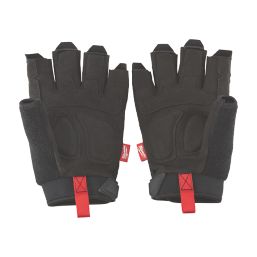 Milwaukee  Fingerless Work Gloves Black/Grey Large