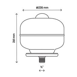 Flomasta Central Heating Expansion Vessel 8Ltr