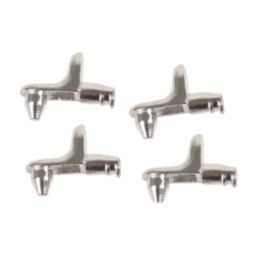 Essentials MDF Round Shelf Supports Silver 20 Pack