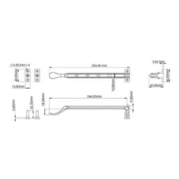 Smith & Locke Traditional Casement Stay Polished Brass 280mm