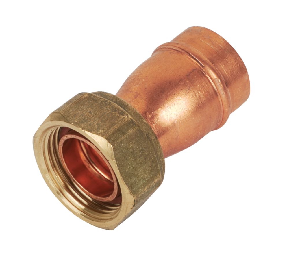 Yorkshire Copper Solder Ring Straight Tap Connector 22mm x 3/4" Screwfix