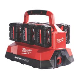 Milwaukee M18 PC6 Packout 18V Li-Ion RedLithium 6 Bay Rapid Charger