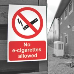 Essentials "No E-Cigarettes Allowed" Sign 210mm x 148mm