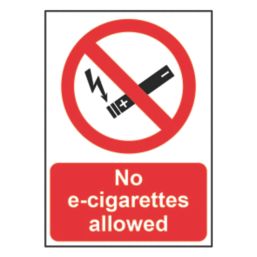 Essentials "No E-Cigarettes Allowed" Sign 210mm x 148mm