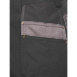 JCB Trade Plus Rip-Stop Work Trousers Black/Grey 40" W 32" L