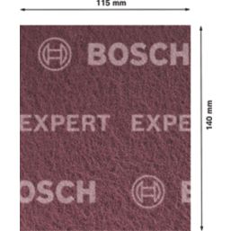 Bosch Expert N880 Metal Fleece Pads 140mm x 115mm Red 2 Pack
