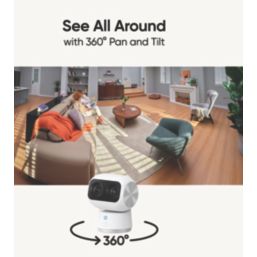 Eufy  S350 Mains-Powered White Wired 4K Indoor Round Security Camera