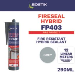 Bostik FP403 Fire Resistant Hybrid Sealant Grey 290ml