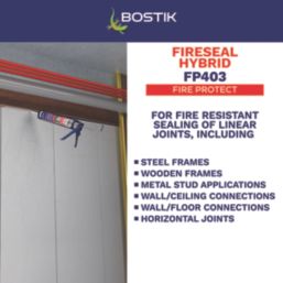 Bostik FP403 Fire Resistant Hybrid Sealant Grey 290ml