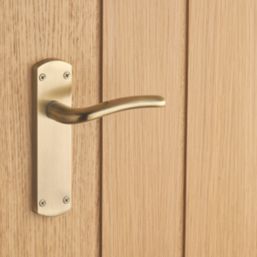 Designer Levers Goodrich Fire Rated Latch Lever Door Handle Pair Antique Brass